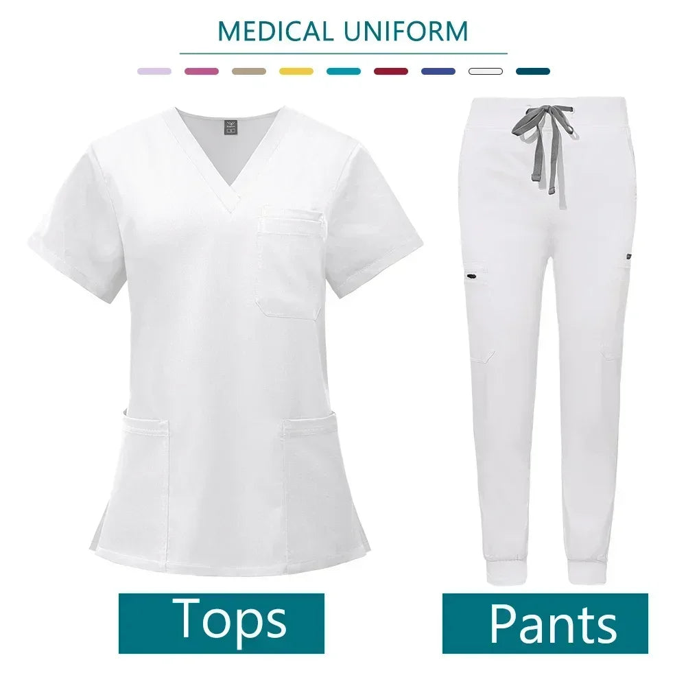 Nurse Uniform Woman Hospital Doctor Men's Medical Sweatshirt  Nursing Pants Unisex Workshop Uniforms Beauty SPA Work Clothes New