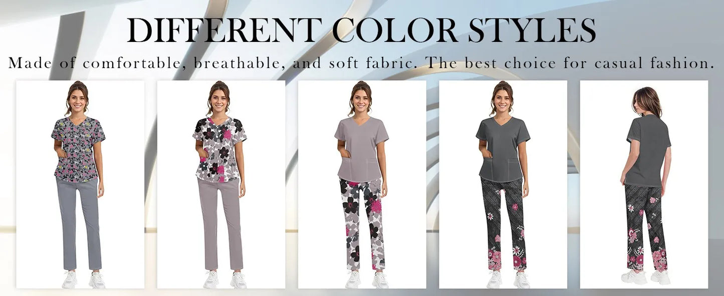 Unisex Medical Uniforms Men Women Nursing Clothes Beauty Costume Nurse Scrubs Sets Doctor Dentist Workwear Clinical Tops Pants