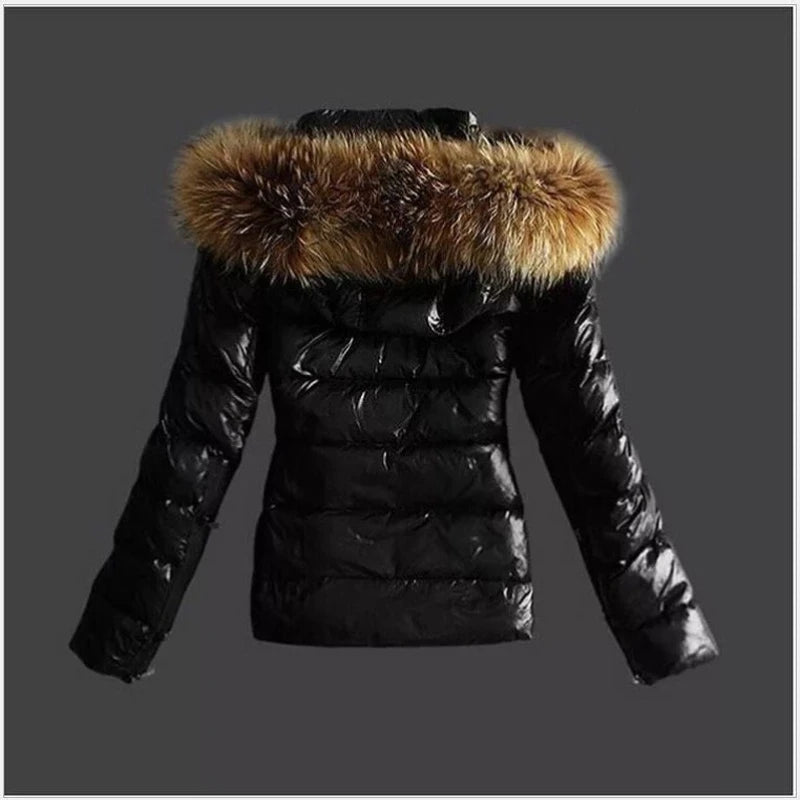 Winter Jackets Women Basic Coats Fashion Faux PU Leather Winter Jackets Women Artificial Fur Collar Coat Female Outerwear