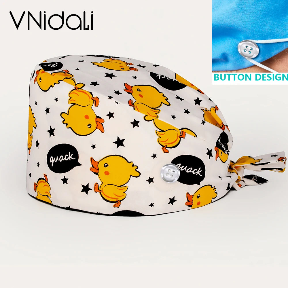 Scrubs Caps for Women and Men gorro quirofano mujer pet shops Caps Work Hats beauty salon nursing accessories lab staff cap