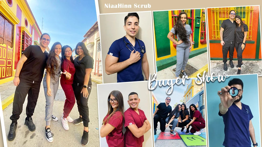 Nursing Scrubs Set  Anti-Wrinkle Medical Surgical Gown Wholesale Hospital Scrub Top Doctor Nurse Special Scrub Uniform Men Women