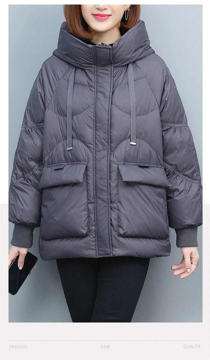 Winter Clothes Women Basic Jackets Warm Thick Down Cotton Jacket Female Short Hooded Fashion Padded-Cotton Jacket Parkas