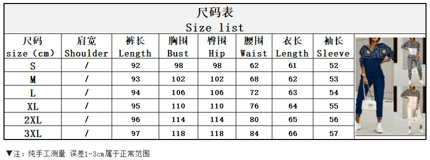 Two Piece Set For Women Print Long Pant Sets 2 Piece Sets Women Outfit Spring Autumn Long Sleeve Fashion Elegant Office Sets