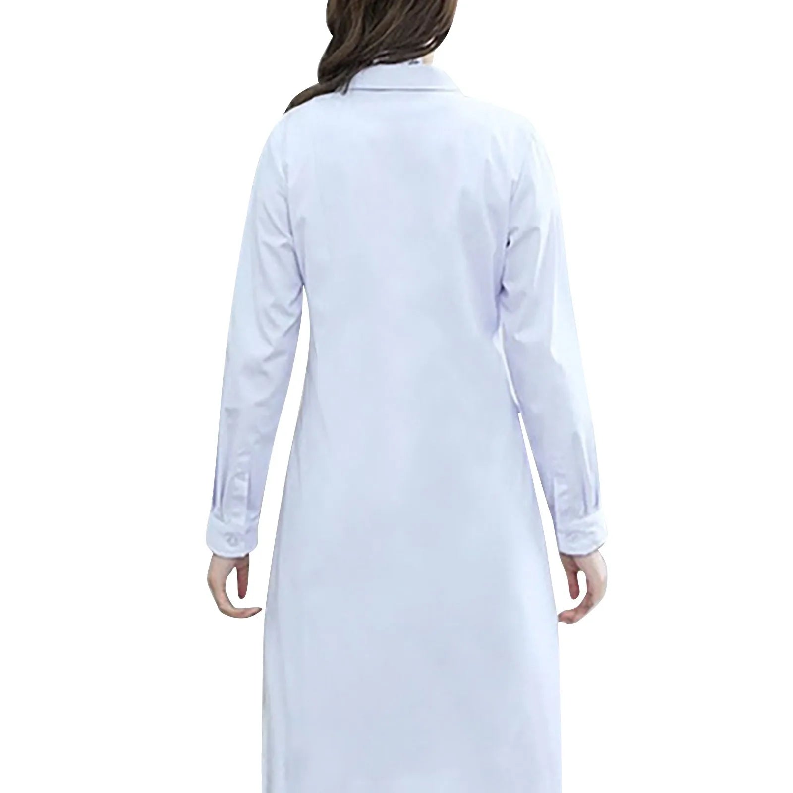 White Lab Coat For Women Men Students Chemistry Healthcare Professionals Nurse Long Sleeves Doctor Work Robe Unisex Coats