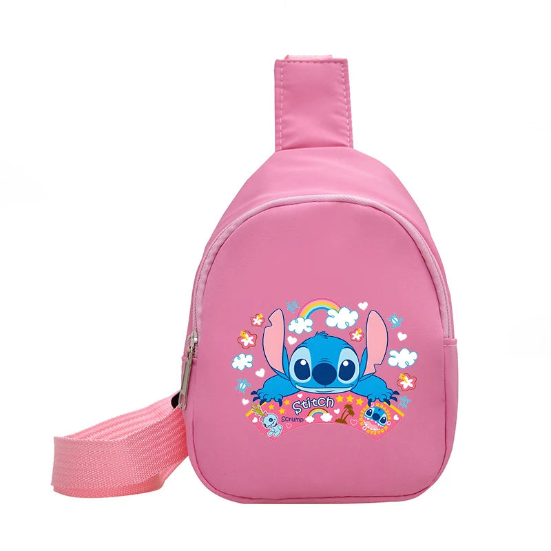 Stitch Crossbody Bag, Stylish Casual Sling Chest Bag, Small Shoulder Bag, Cartoon Print Coin Purse Everyday for Daily Travel Use