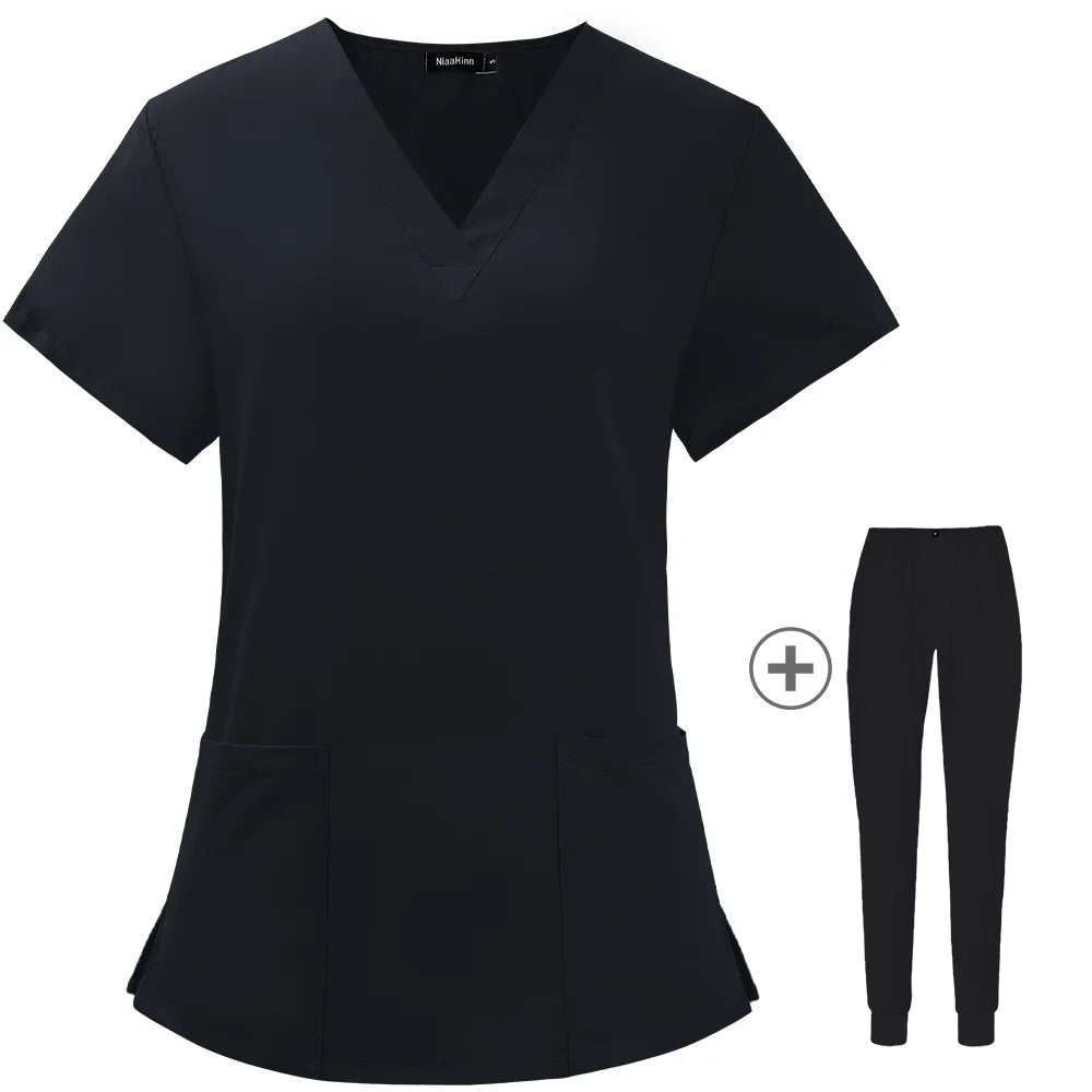 Wholesale Women Wear Scrub Suits Hospital Doctor Working Uniform Medical Surgical Multicolor Unisex Uniform Nurse Accessories