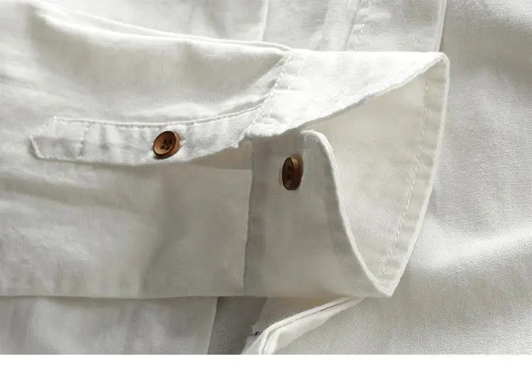 Plus Size 6XL 7XL Men's Casual Cotton Linen Shirt Formal Retro Long Sleeve Soft Loose Shirts Male Oversized Clothing Shirts Tops