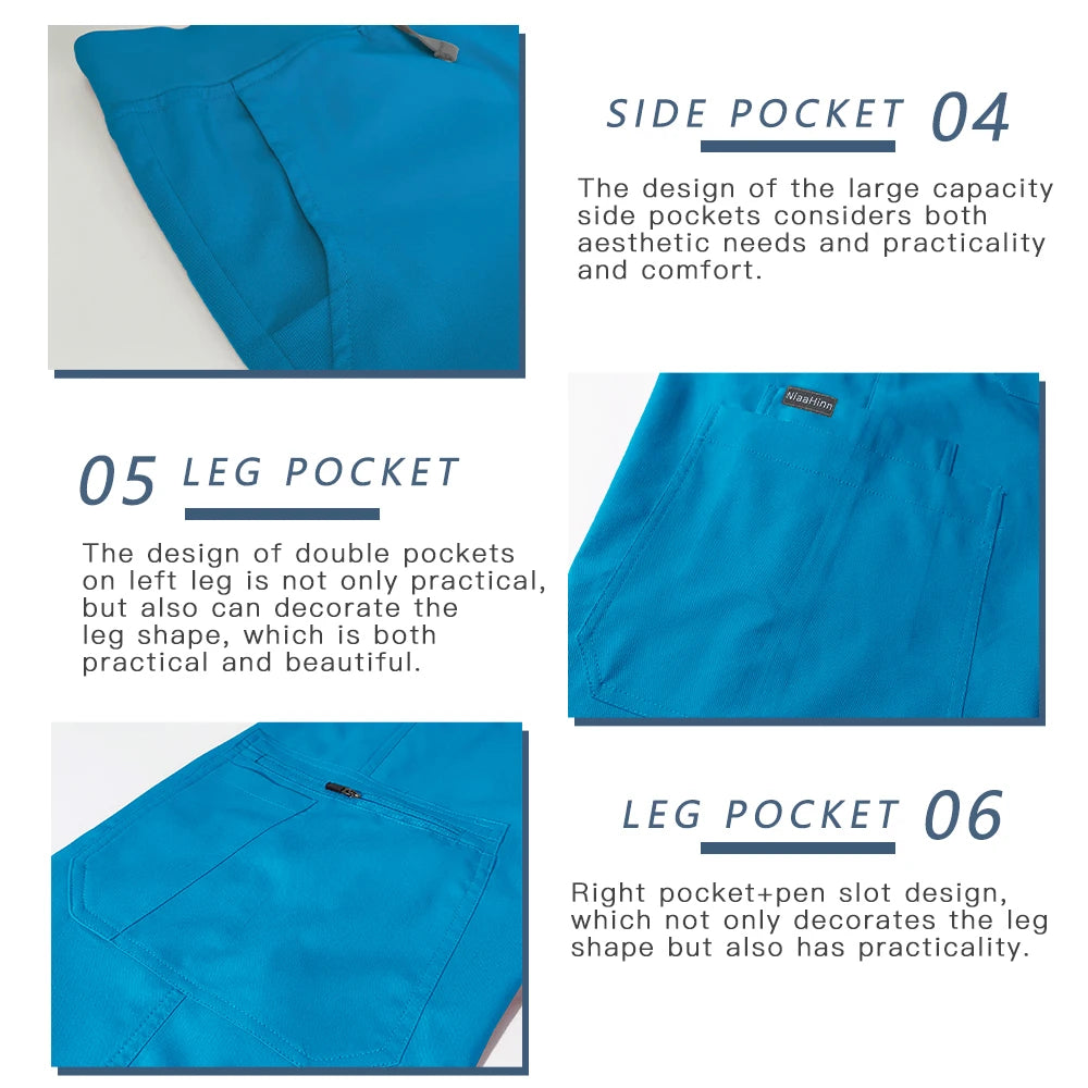 Nurse Uniform Woman Men Hospital Doctor Work Clothes Medical Nursing Top Jogging Pants Pet Workshop Uniforms Beauty SPA Workwear