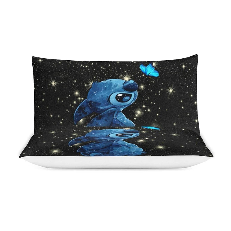 Stitch Cute Cartoon Kids Duvet Cover 3D Printed Cartoon Bedding Set, 2/3pc Duvet Cover Set with 1 Duvet Cover and 2 Pillow Cases