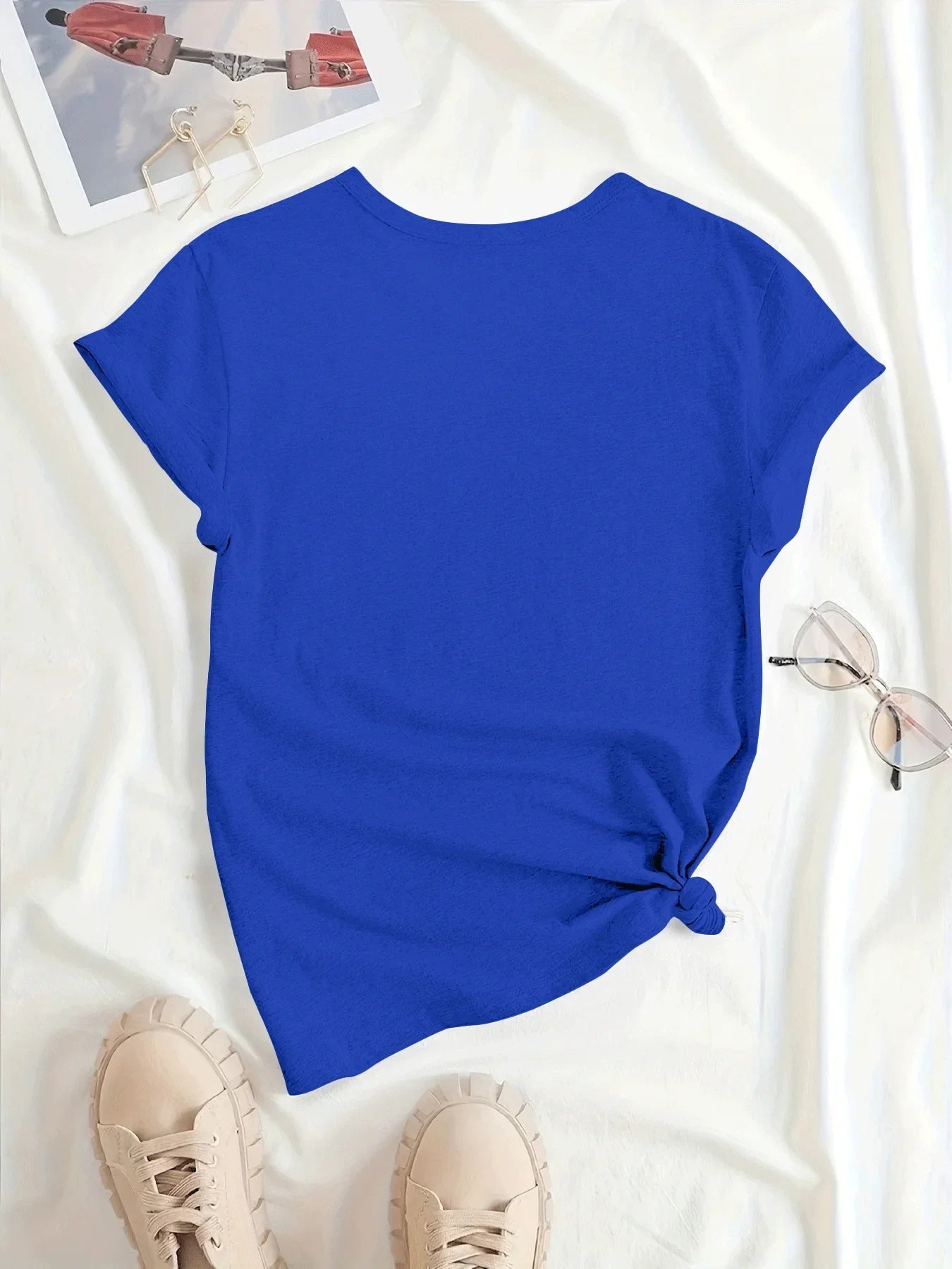 Women's Plus Size T-shirt Graphic Short Sleeve Clothing Top, Loose and Casual, Soft and Comfortable Breathable, Outdoor Sports