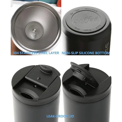 400ml Coffee Mug with Leak Proof Screw Lid Coffee Cup Keep Warm or Cold for Coffee or Tea Drinks 13.5oz Water Cup