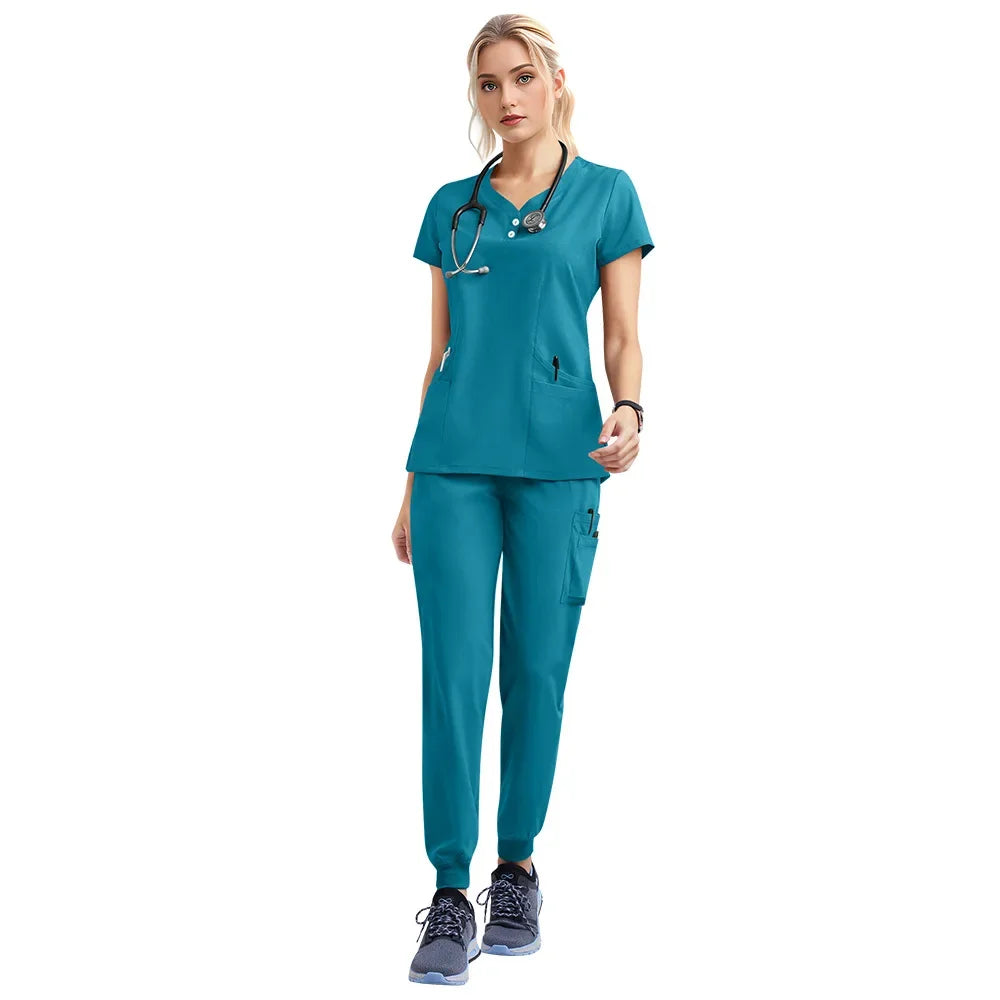 Wholesale Price Doctor Nurse Scrubs Set Medical Uniforms Women Jogger Set Hospital Accessories Operating Room Surgical Workwear