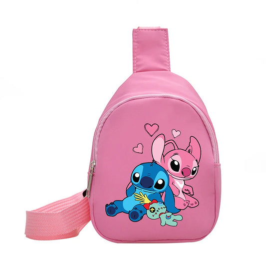 Stitch Crossbody Bag, Stylish Casual Sling Chest Bag, Small Shoulder Bag, Cartoon Print Coin Purse Everyday for Daily Travel Use
