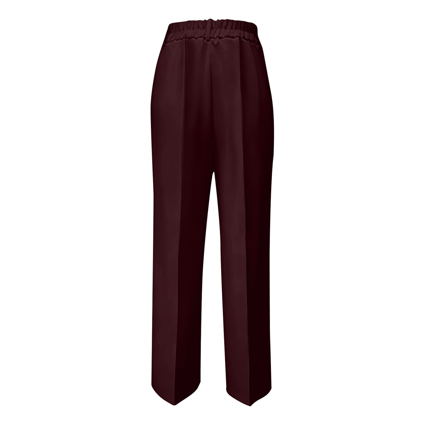 Women's High Waist Pants Drapey Straight-Leg Minimalist Blazer Pants Versatile Stylish Sophisticated Work Casual Trousers