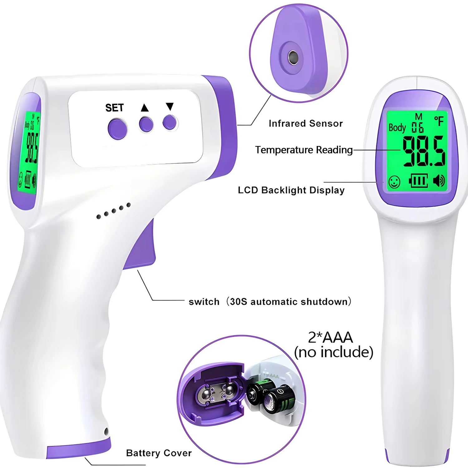 Medcial Portable Fingertip Pulse Oximeter Monitor Blood Oxygen Saturation Meter Pulse Oximeter Home Oximeter USB Rechargeale