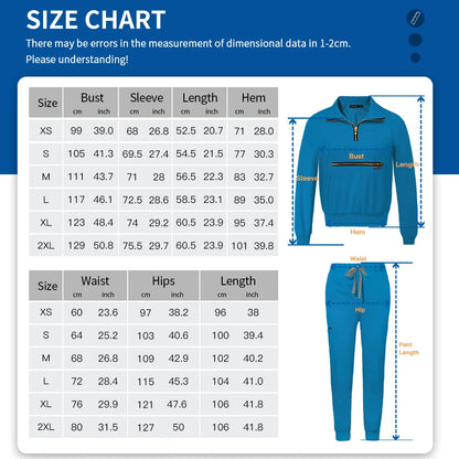 Spring Autumn Scrubs Uniform Hot Sale Custom Logo Long Sleeved Medical Hospital Sets Scrubs Woman Suit Veterinary Nurse Uniforms