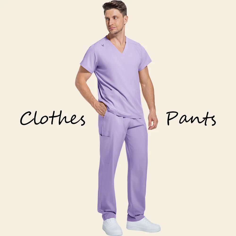 Nurse V-neck Scrubs Uniform Unisex Scrub Joggers Nurses Accessories Quick-drying Hospital Uniforms Nursing Articles Workwear Men