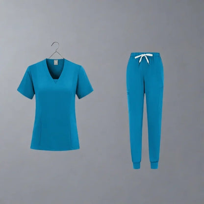 New Straight Pants Scrubs Set Medical Uniforms Stretch Tops with Pocket Nurse Uniform Surgery Suits Nursing Workwear Accessories