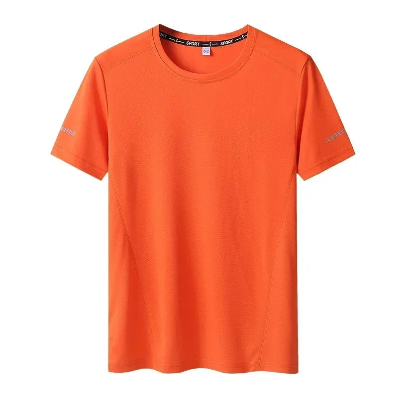 Plus Size T-shirt for Men 6XL/7XL Summer Quick Drying Tees Oversized Round Neck Short Sleeve T-shirt Big Size 110-175kg