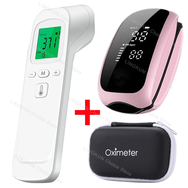 Medcial Portable Fingertip Pulse Oximeter Monitor Blood Oxygen Saturation Meter Pulse Oximeter Home Oximeter USB Rechargeale