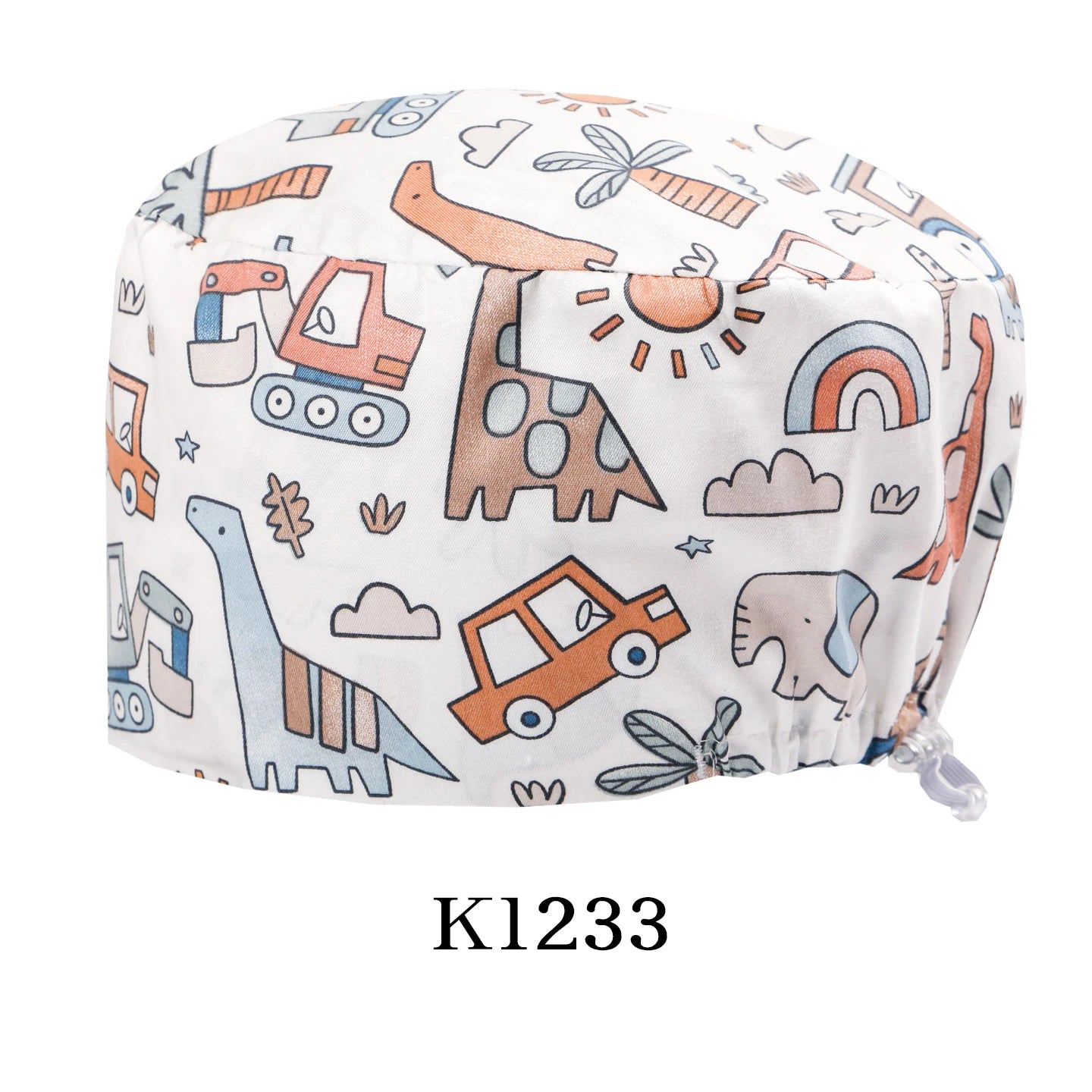 Printed Scrub Caps Dental Nursing Hats Durable Women Pediatric Cap Care Center Work Hat Comfortable  Aesthetic Scrub Cap K1235