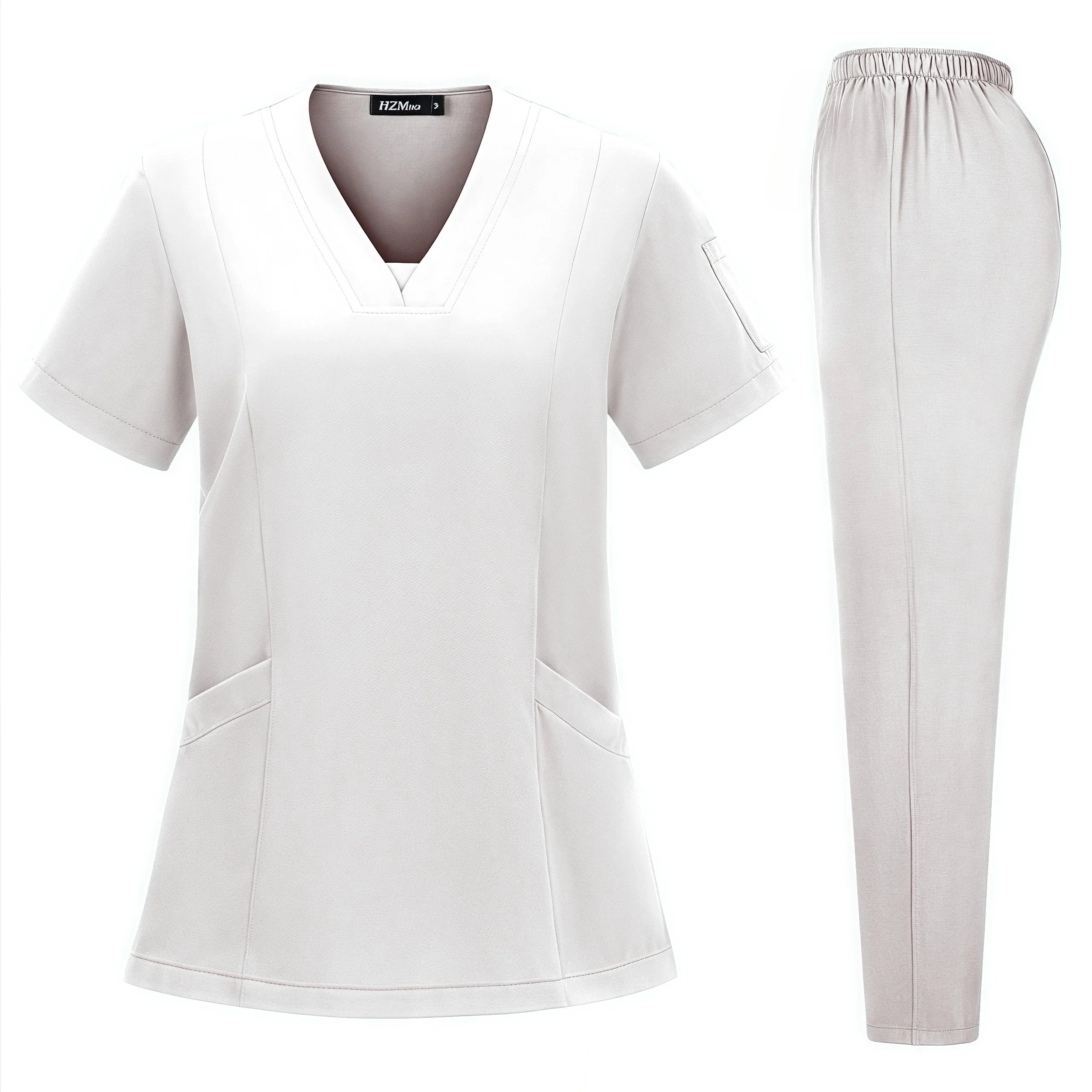 High Quality Hospital Scrubs Uniform Set Nurse Polyester Spandex Stretch Women Scrub Sets Uniforms Nursing Men Medical Scrubs