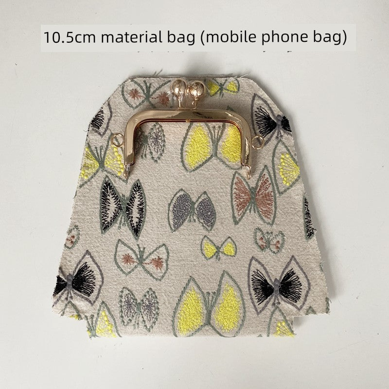 Machine Embroidery Extended Mobile Phone Bag Fabric