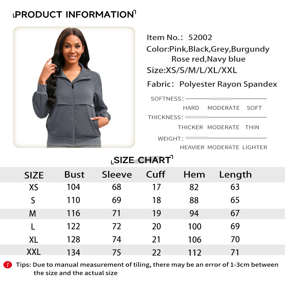 New Nurse Nursing Work Jacket Autumn Winter Warm Out Coat Women Men's Medical Sweatshirts Long-sleeved Scrubs Top Streetwear