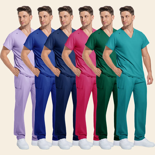 Nurse V-neck Scrubs Uniform Unisex Scrub Joggers Nurses Accessories Quick-drying Hospital Uniforms Nursing Articles Workwear Men