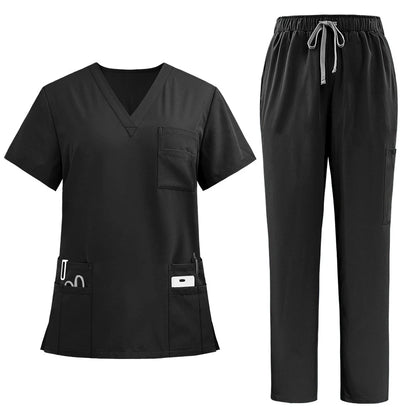 Doctor Nurse Scrub Set Hospital Uniforms Clinic Medical Surgeon Nursing Clothes Dental Pediatric Beauty Salon Work Suit S23