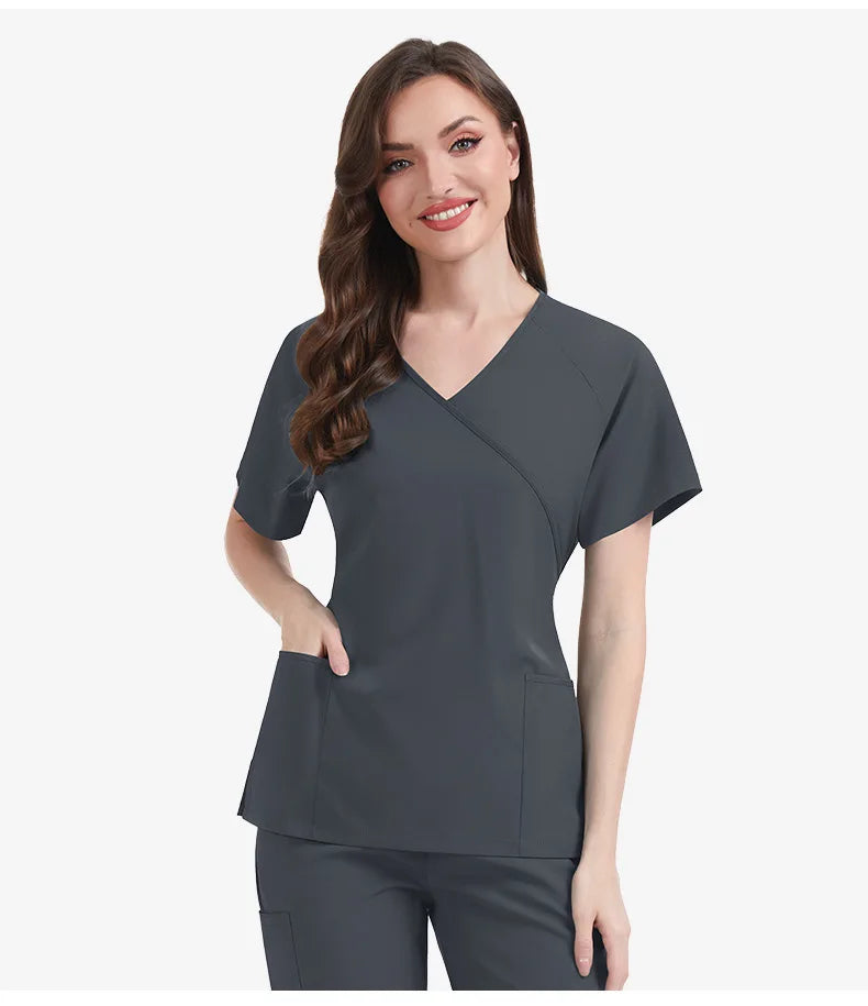 Slim Fit Women Scrubs Sets Hospital Medical Uniforms Nurses Accessories Dental Clinic Beauty Salon Spa Pet Lab Workwear Clothes