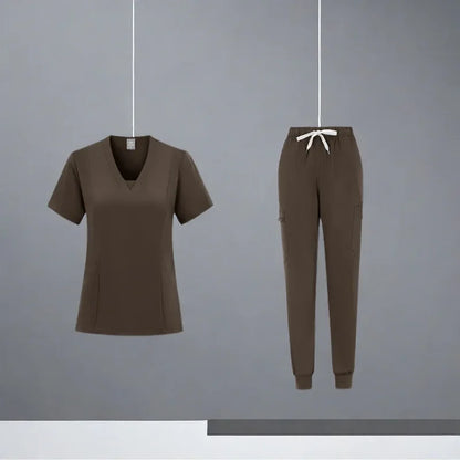 New Straight Pants Scrubs Set Medical Uniforms Stretch Tops with Pocket Nurse Uniform Surgery Suits Nursing Workwear Accessories