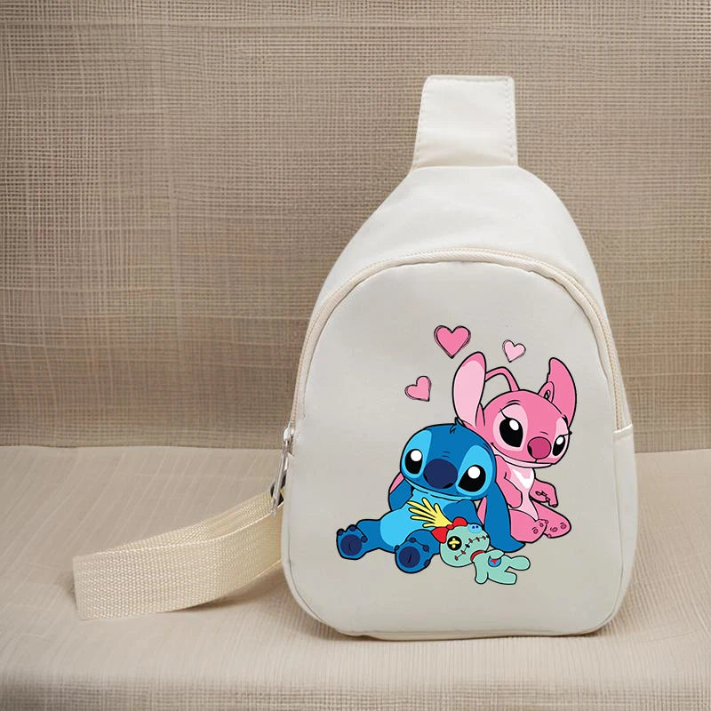 Stitch Crossbody Bag, Stylish Casual Sling Chest Bag, Small Shoulder Bag, Cartoon Print Coin Purse Everyday for Daily Travel Use