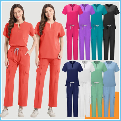 Women Scrubs Nurse Accessories Medical Uniform Unisex Slim Fit Comfort Clinical Women Operating Room Work Uniform Jogger Suit