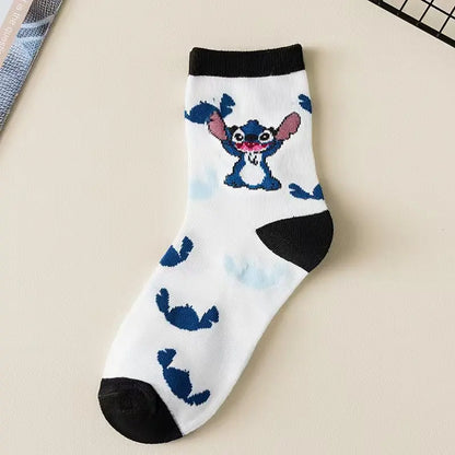 Stitch Anime Lilo & Stitch Cotton Midtube Stockings Socks Cartoon Stitch Dolls Boys Girls Warm Sleep Socks Kids Christmas Gifts