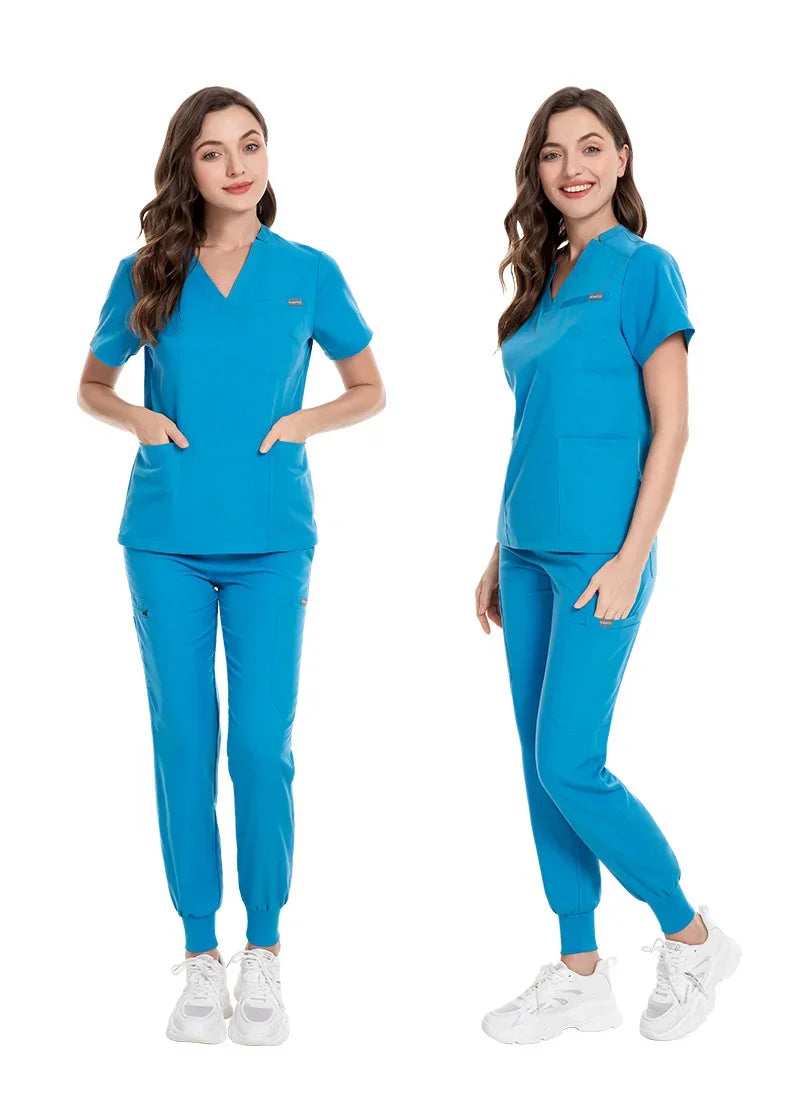 Women Scrubs Sets Nurse Accessories Medical Uniform Slim Fit Hospital Dental Clinical Workwear Clothing Surgical Overall Suits