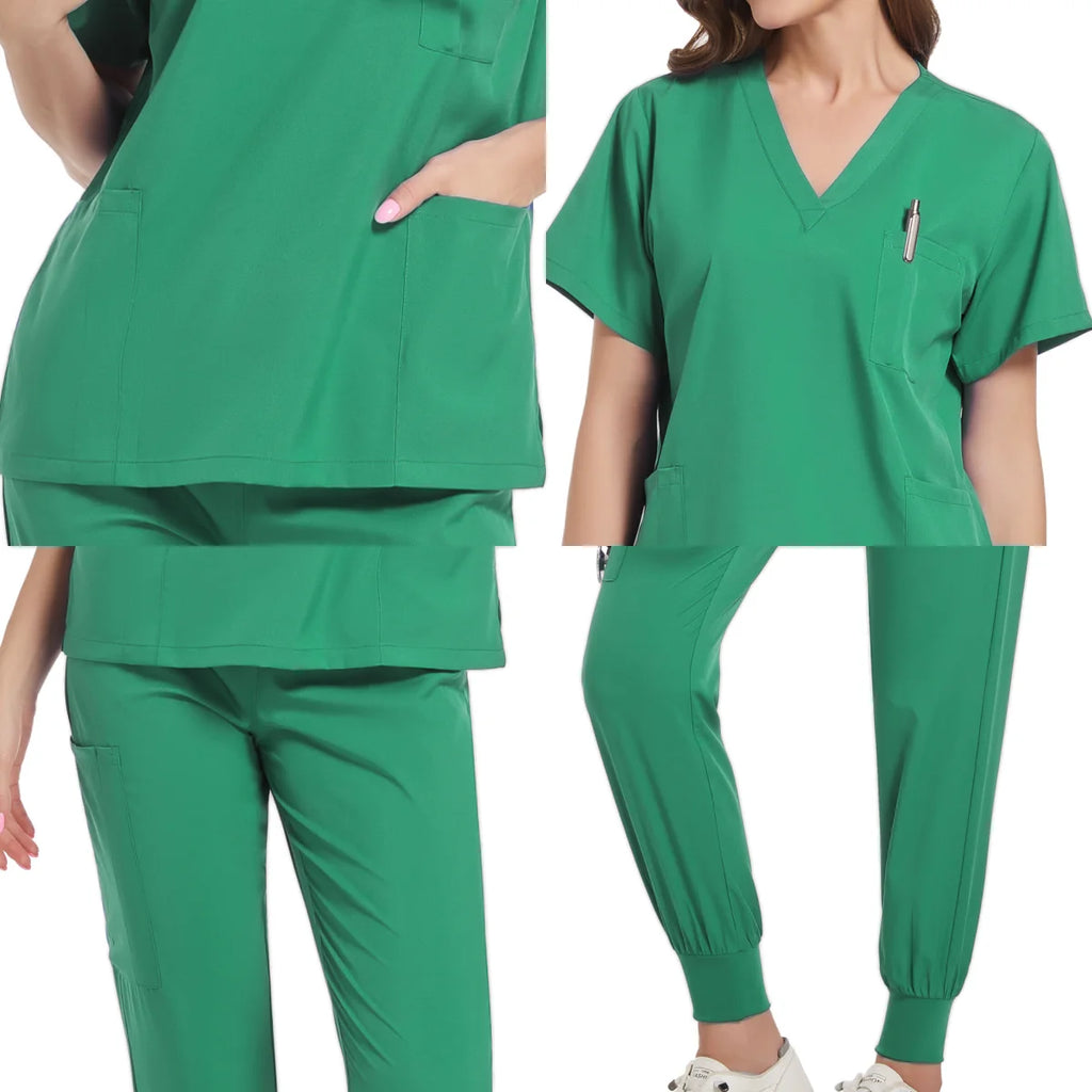 Women Scrub Set Surgical Nursing Scrub Sets Hospital Uniform Medical Factory Wholesale Uniforms Womens Custom Scrubs
