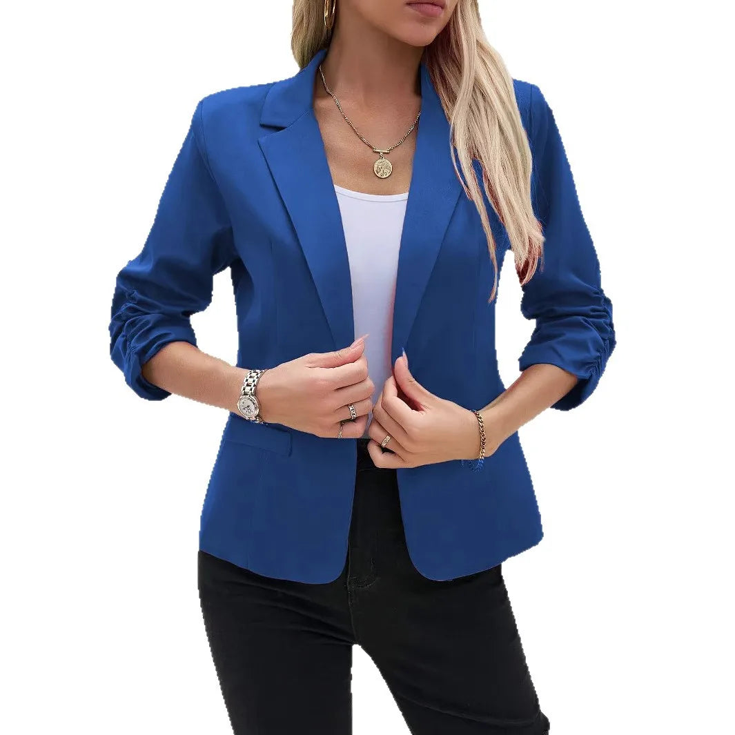 Women's Suit Jacket Formal Seven Quarter Sleeved Suit Business Casual Workwear Blazer