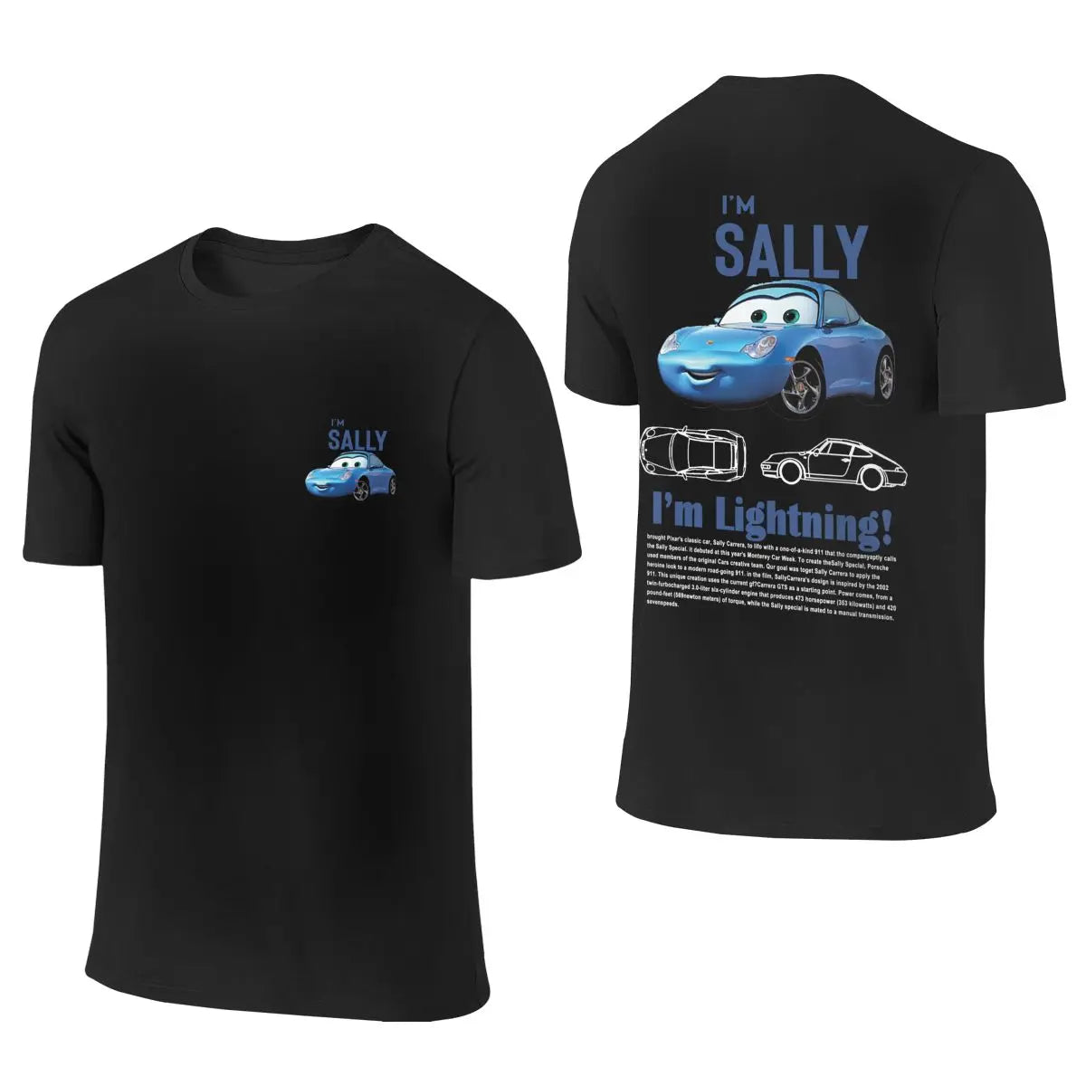 Romantic Lightning Mcqueen And Sally Matching T Shirt Outfits Double-Side Print Sally Mcqueen tshirt Tees for Couple Gifts