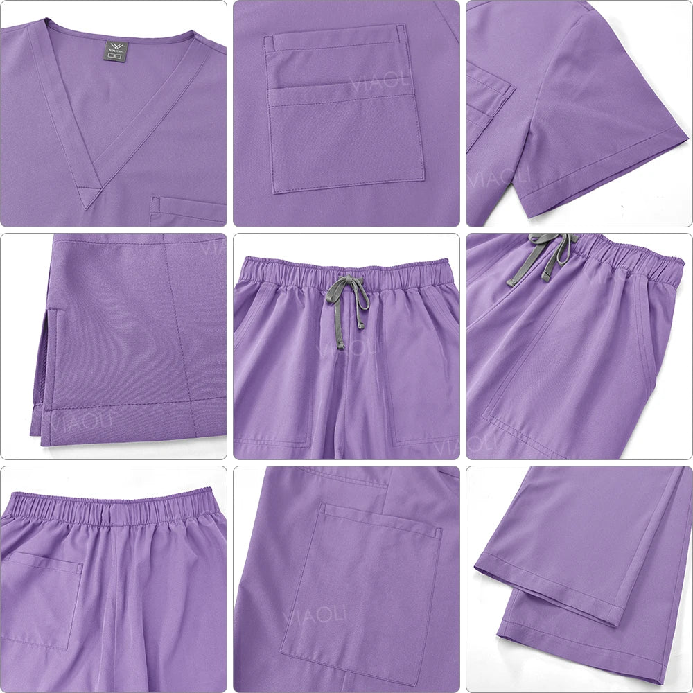 Medical Uniform Scrub Hospital Working Scrubs Set Wholesale Nursing Scrub Uniforms Women Healthcare Pharmacy Clinic Work Clothes
