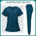 High Scrubs Set Nurse Accessories Medical Uniform Nursing Workwear Dental Clinical Top Pants Lab Clothing Surgical Overall Suits