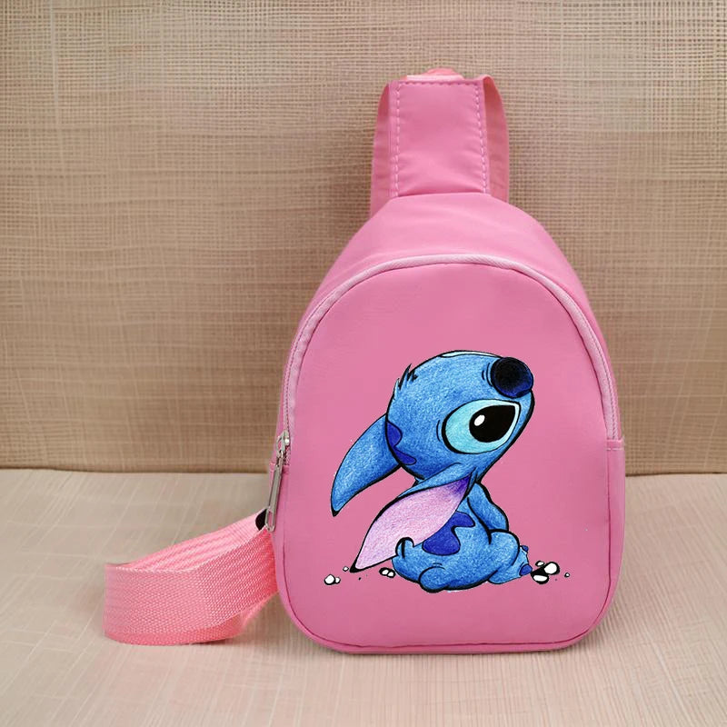 Stitch Crossbody Bag, Stylish Casual Sling Chest Bag, Small Shoulder Bag, Cartoon Print Coin Purse Everyday for Daily Travel Use