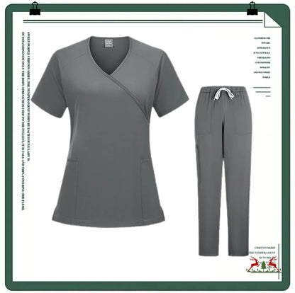 Nurse Scrubs New Fashion Medical Scrub Soft Breathable Jogger Pants Set Surgical Uniforms Woman Nursing Clinical Doctor Workwear