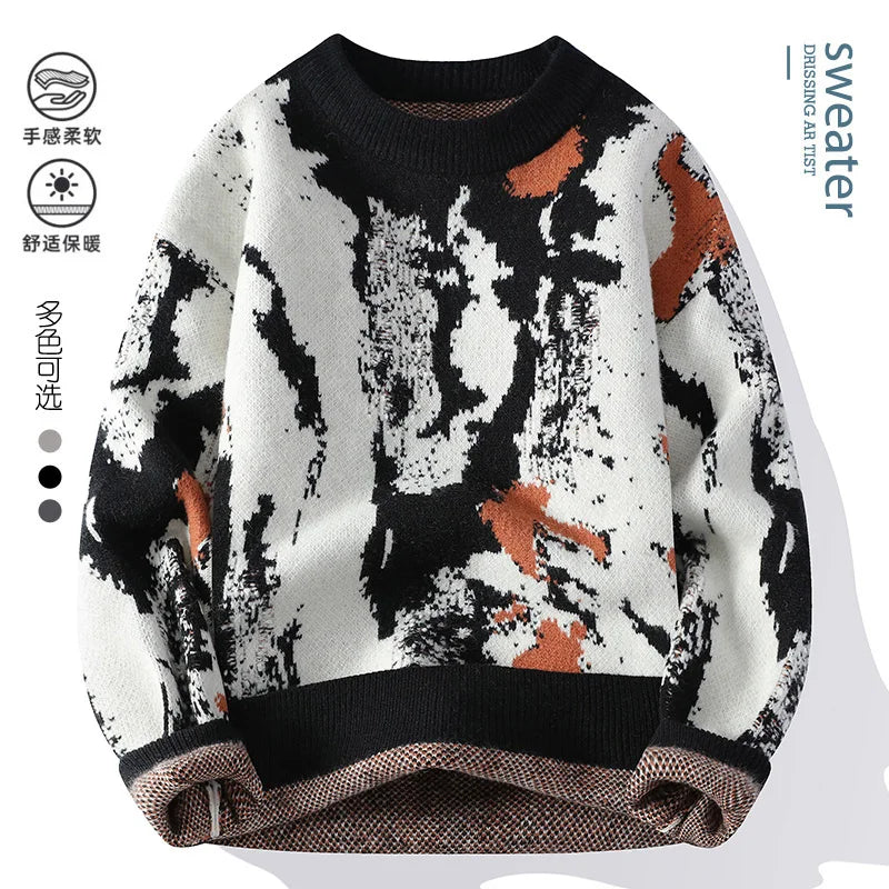 winter Men's Fashion casual Round Neck Warm sweater slim fit Sweaters Men sweater male Thicken Warm wool pullovers
