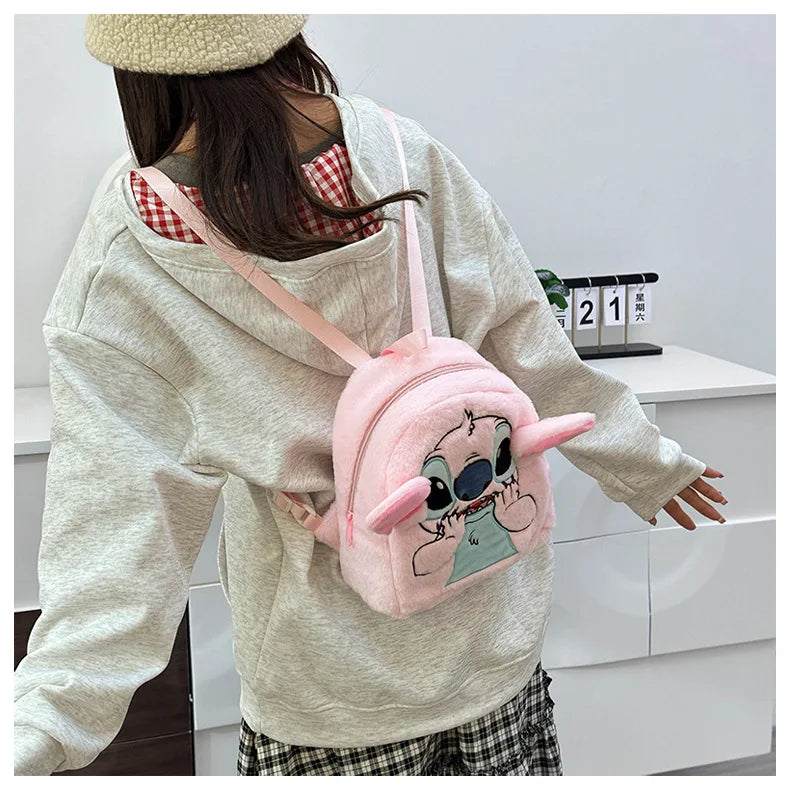 Stitch Backpack  Japanese Blue Funny Cartoon Large-Capacity Student Backpack Kindergarten Bag Kawaii Backpack