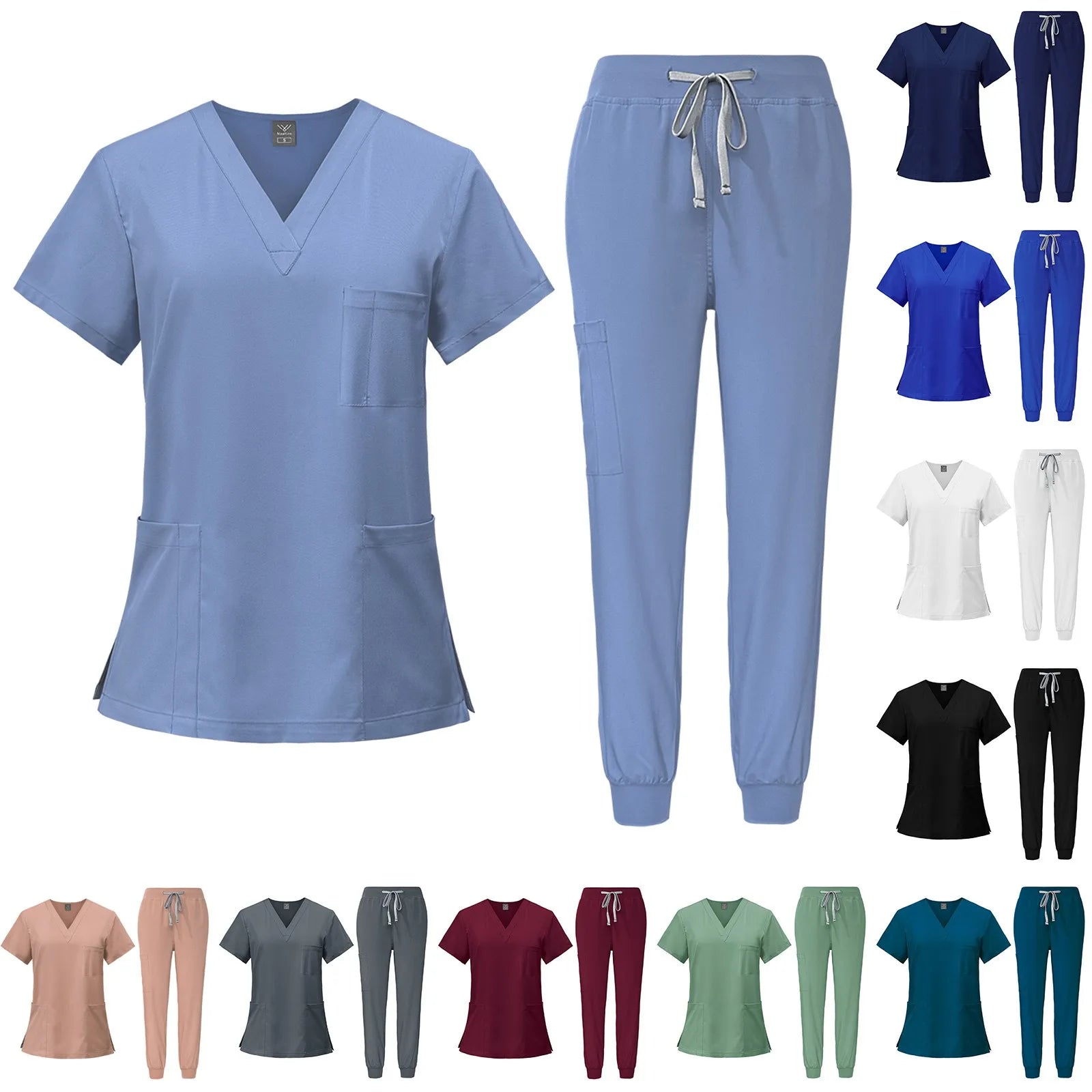 Nursing Beauty Salon Work Clothes Short sleeved Health Services Nursing Suits Summer Fashion Pet Surgical Doctor Costume Women