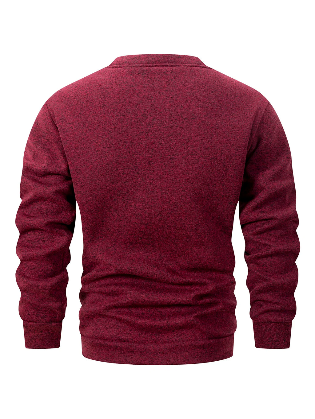Autumn Winter Men's Fleece Lined Warm Crew Neck Pullover Sweaters Men Fashion Long Sleeve Sweatshirt Streetwear Men's Clothing