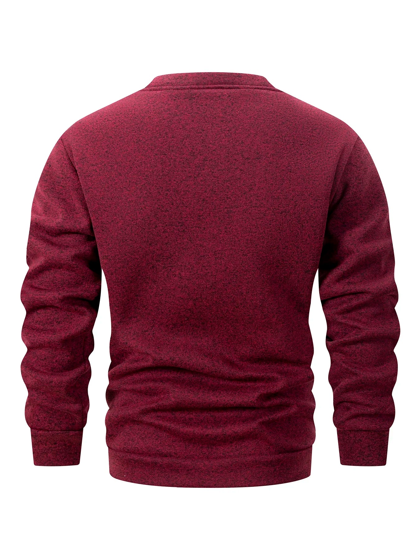 Autumn Winter Men's Fleece Lined Warm Crew Neck Pullover Sweaters Men Fashion Long Sleeve Sweatshirt Streetwear Men's Clothing