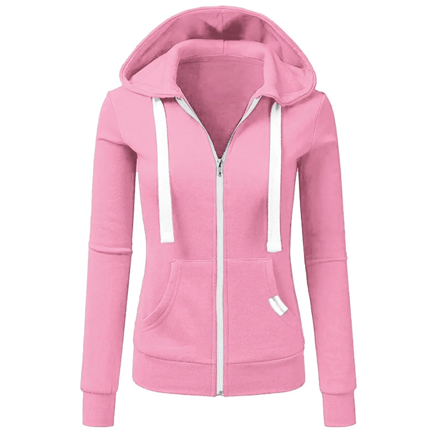 2024 Spring and Autumn New Women's Personalized Casual Cardigan Zipper Hoodie Korean Edition Fashion Outdoor Jogging Sportswear