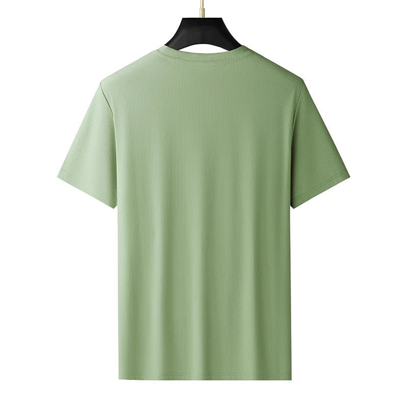 Plus Size 9xl 150kg T-Shirts Men Oversized Short Sleeve Tshirts 2025 Summer Quick Dry Men's T-Shirt Large Tee Tops 6xl 7xl 8xl